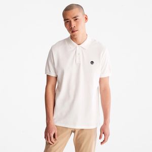 Polo Timberland Hombre Pique Blanco