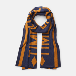 Bufanda Timberland Hombre Logo Jacquard Azul