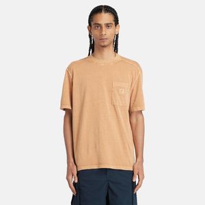 Remera Timberland Hombre Chest Pocket Naranja