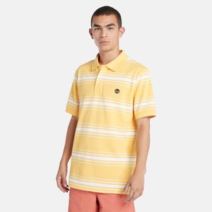 Polo Timberland Hombre Pique Striped Amarillo