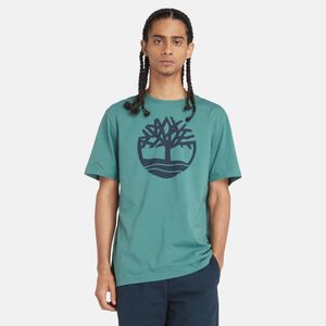 Remera Timberland Hombre Kennebec River Tree Logo Celeste