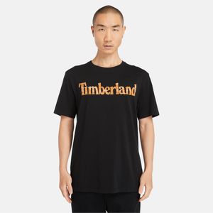 Remera Timberland Hombre Wordmark Camo Negro