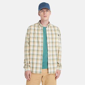 Camisa Timberland Hombre Check Poplin Amarillo