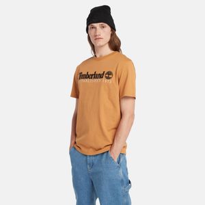 Remera Timberland Hombre Embroidery Logo Naranja