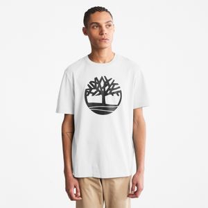 Remera Timberland Hombre Kenebec River Tree Logo Blanco