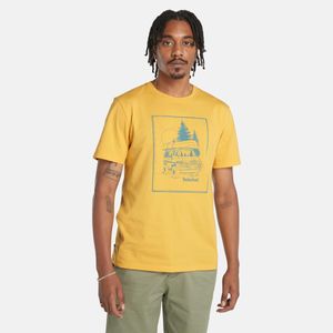 Remera Timberland Hombre Front Graphic Amarillo