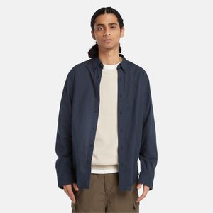 Camisa Timberland Hombre Poplin Shirt Azul