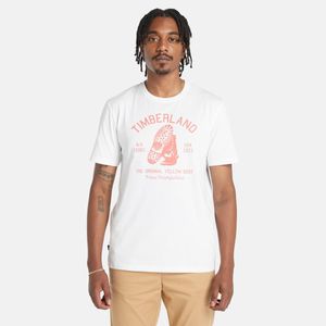 Remera Timberland Hombre Boot Slogan Blanco