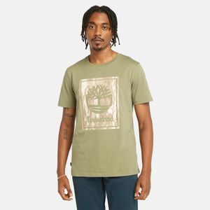 Remera Timberland Hombre Camo Verde