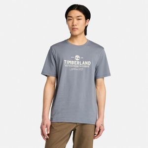 Remera Timberland Hombre Work Graphic Celeste