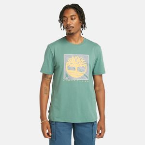 Remera Timberland Hombre Front Graphic Turquesa