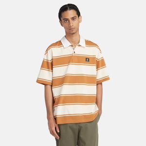 Polo Timberland Hombre Striped Rugby Naranja