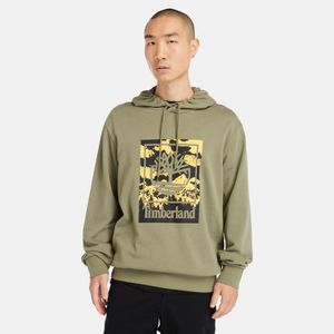 Sudadera Timberland Hombre Graphic Loopback Verde