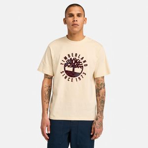 Remera Timberland Hombre Holiday Front Graphic Beige