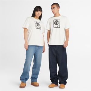 Remera Timberland Unisex Logo Stack Blanco