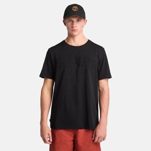 Remera Timberland Hombre Washed Embroidered Logo Negro