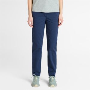 Pantalon Chino Timberland Mujer Slim Fit Azul Marino