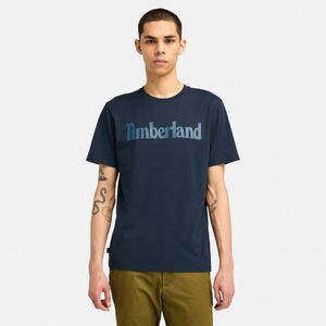 Remera Timberland Hombre Wordmark Logo Azul