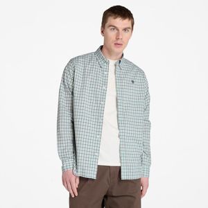 Camisa Timberland Hombre Stretch Gingham Celeste